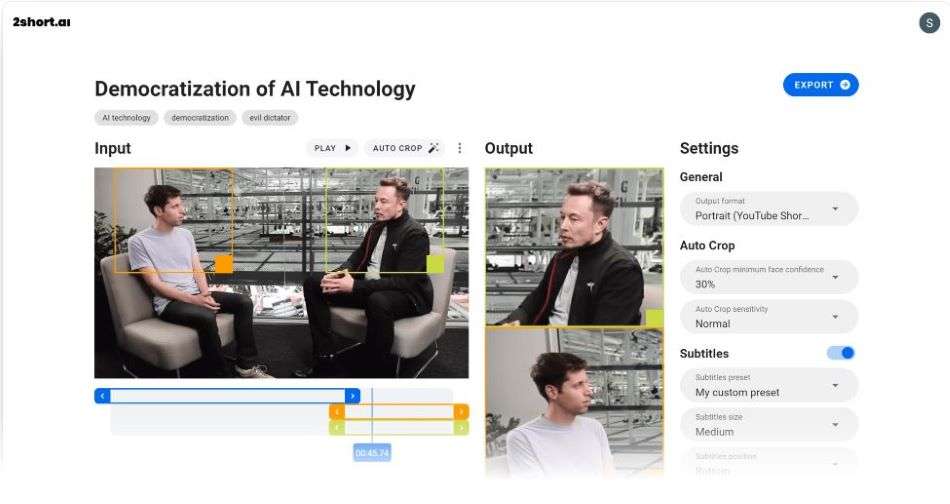2Short AI screenshot #2