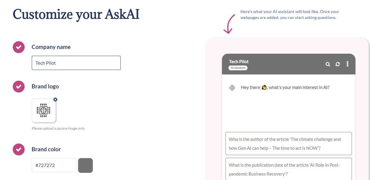 My AskAI screenshot #1