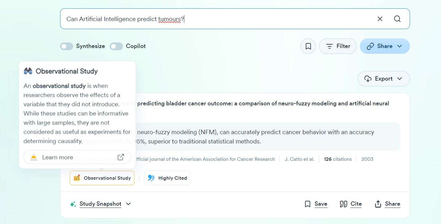 Consensus AI screenshot #1